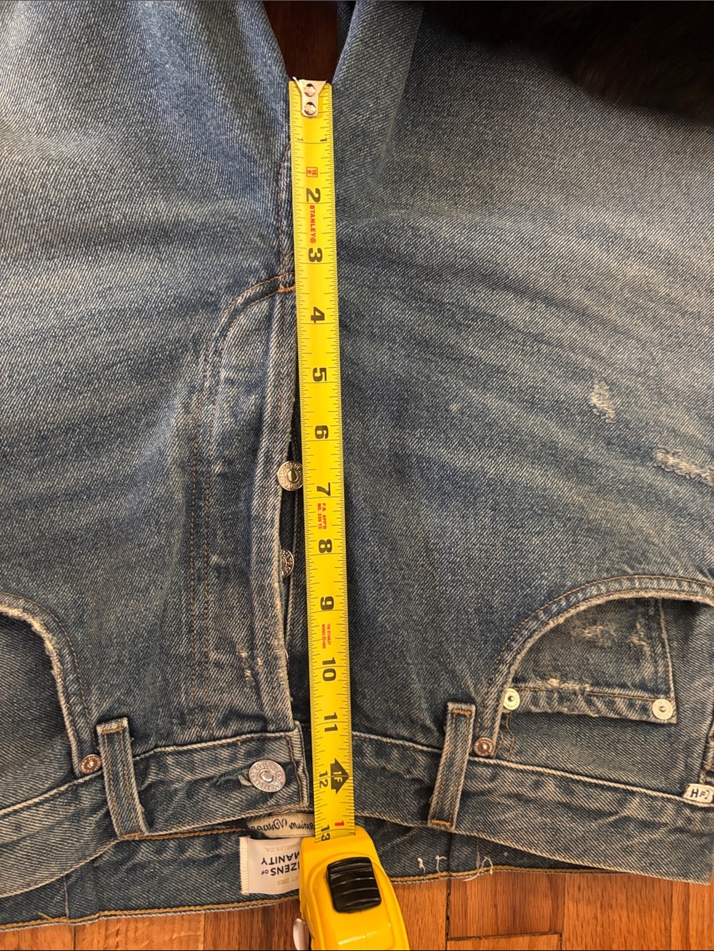 Citizens Of Humanity Light Blue Distressed Wide-Leg Jeans - Picture 8 of 8